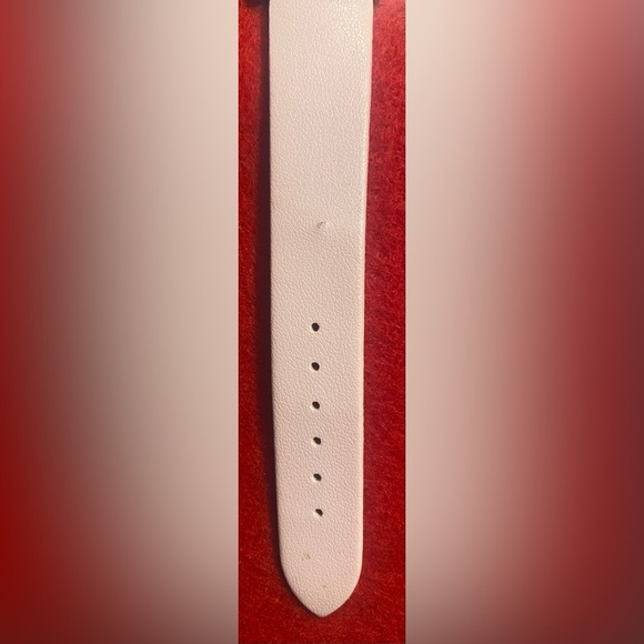 Dalas Watch Pink/Silver Large Face Faux Leather Band Vintage - Picture 5 of 5